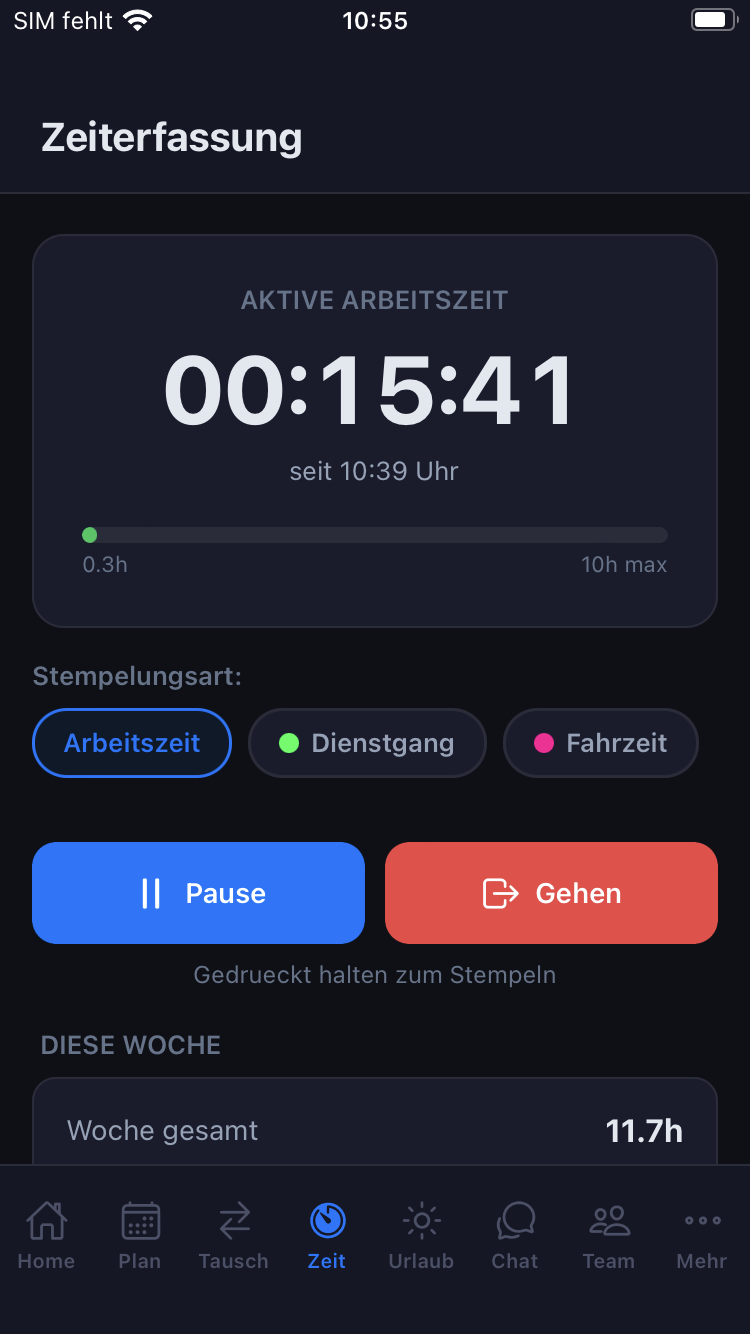 Kairos Zeiterfassung